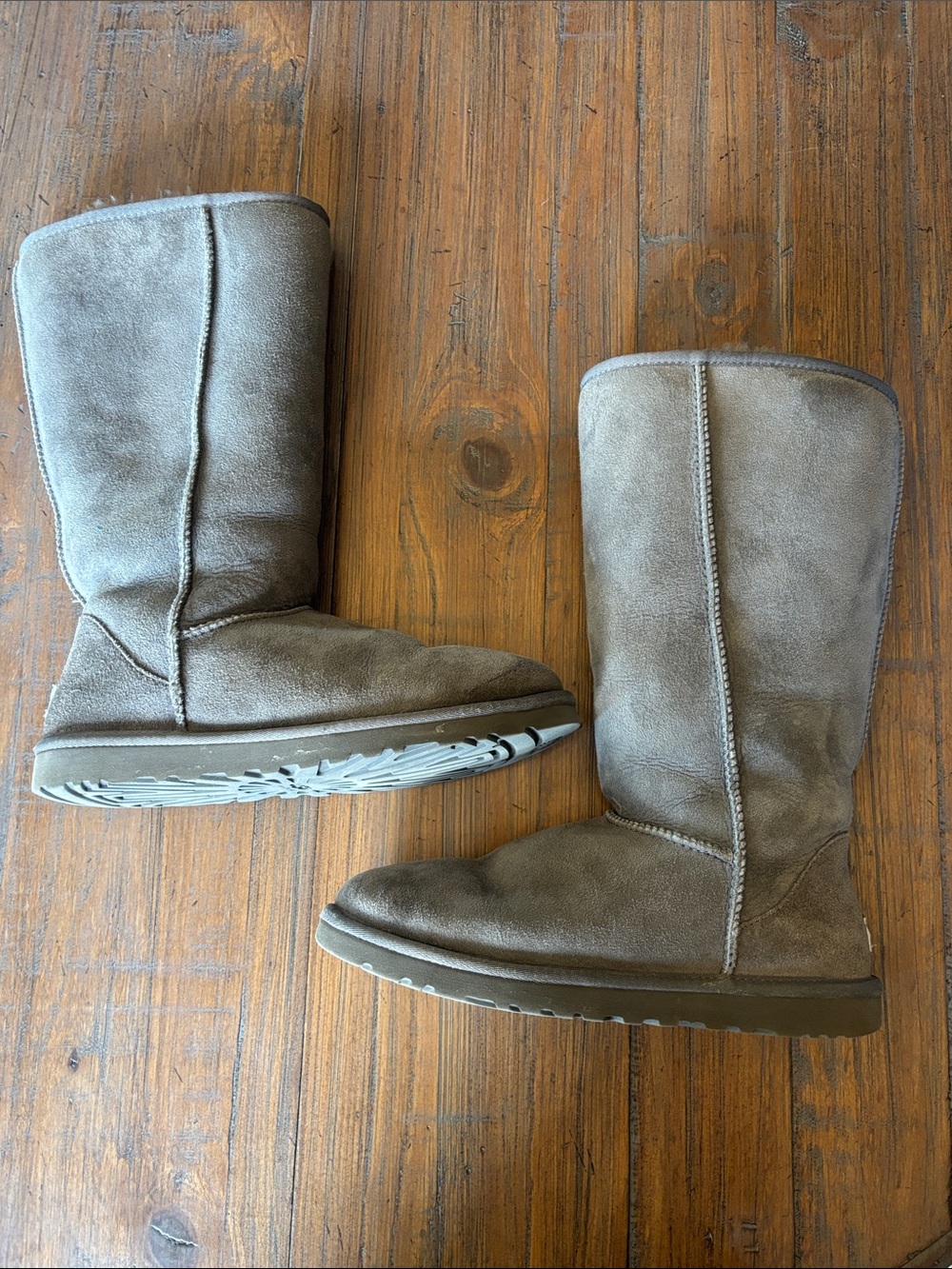 UGG size 9 Classic Tall grey shearling boots